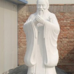 先師孔子石雕，漢白玉孔子雕塑