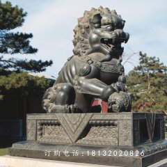 銅雕獅子，北京獅銅雕
