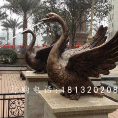 玻璃鋼噴水天鵝，噴泉天鵝