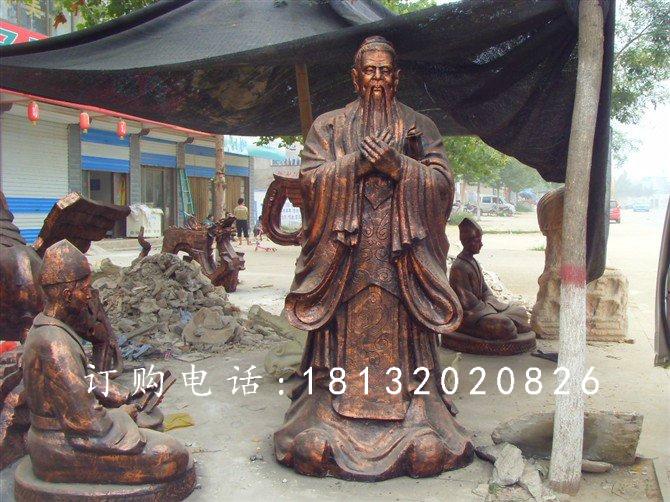 玻璃鋼孔子雕塑，仿銅玻璃鋼孔子雕塑 (2)