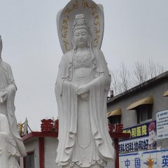 三面觀音石雕，大型觀音石雕