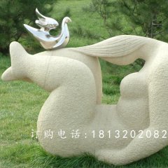 抽象女人石雕，公園景觀石雕