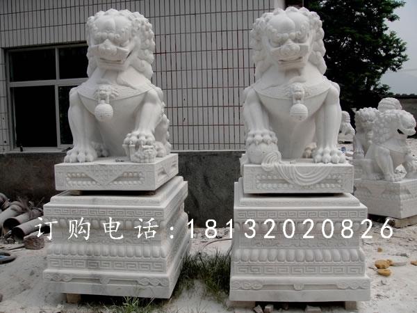 北京獅石雕,漢白玉動(dòng)物雕塑