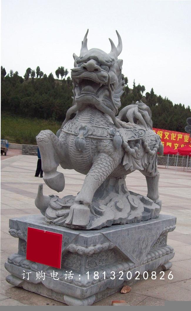 麒麟石雕，青石神獸石雕 (2)