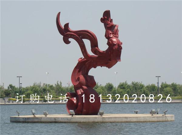 不銹鋼抽象鳳凰雕塑，廣場抽象雕塑