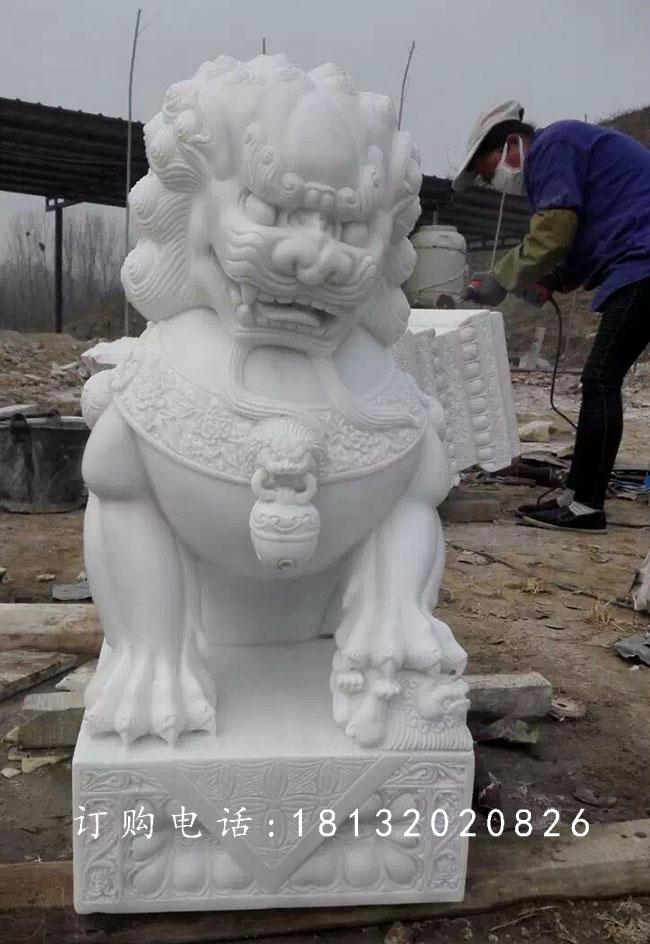 北京獅石雕，漢白玉獅子石雕 (1)