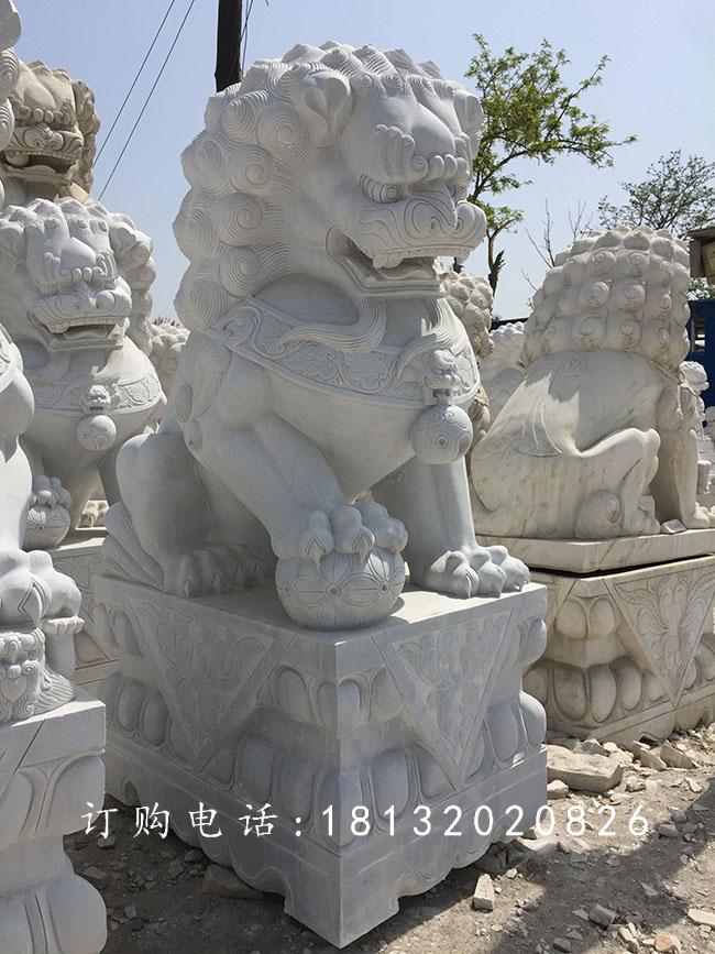 北京獅石雕，漢白玉獅子石雕 (2)