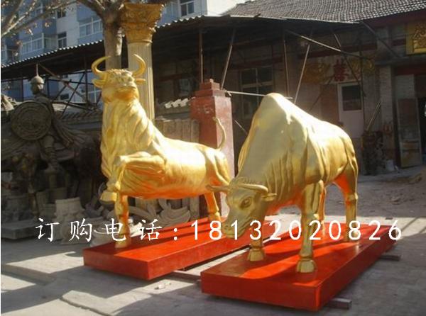 金牛銅雕，鎏金銅雕牛雕塑