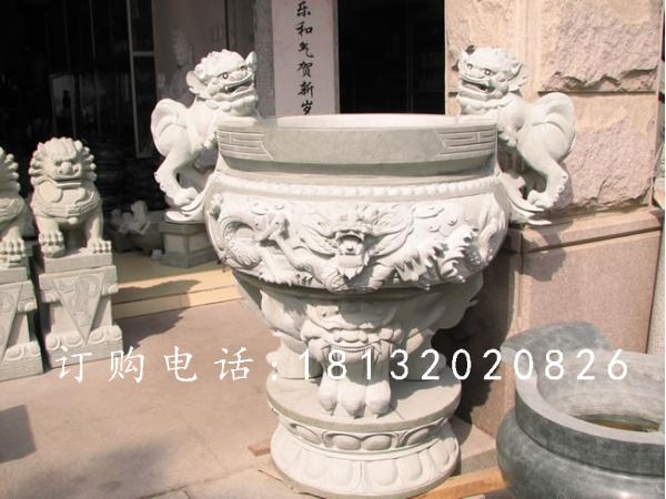 石雕香爐，仿古三足香爐石雕