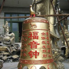 寺廟銅鐘，福音鐘銅雕