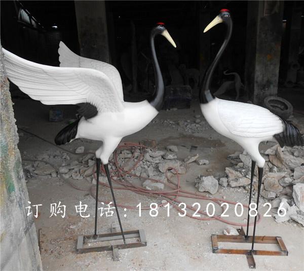 玻璃鋼仙鶴雕塑,玻璃鋼仿真動物雕塑