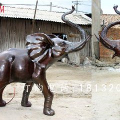 大象銅雕，廣場動物銅雕