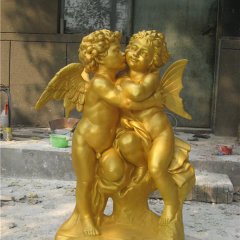 玻璃鋼小天使雕塑，玻璃鋼西方人物雕塑