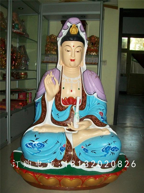 觀音菩薩雕塑,玻璃鋼彩繪佛像雕塑