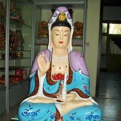 觀音菩薩雕塑，玻璃鋼彩繪佛像雕塑