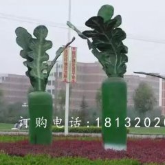 玻璃鋼白蘿卜雕塑，公園蔬菜雕塑