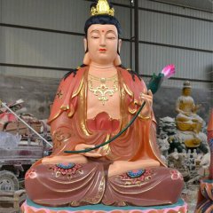 彩繪觀音雕塑，玻璃鋼仿真雕塑