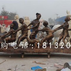 拔蘿卜銅雕，公園小品銅雕