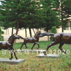 奔跑的馬雕塑，玻璃鋼馬雕塑