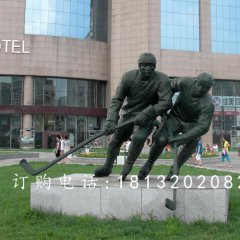 打高爾夫銅雕，廣場(chǎng)景觀銅雕