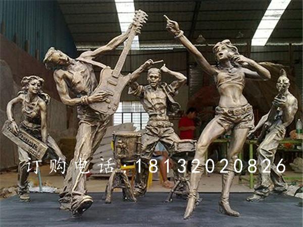 搖滾樂隊(duì)銅雕，廣場(chǎng)人物銅雕