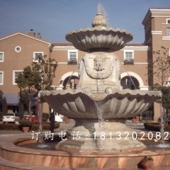 別墅噴泉雕塑，兩層石雕噴泉