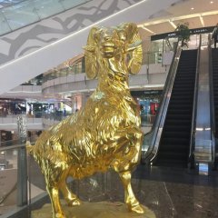 玻璃鋼綿羊，玻璃鋼仿銅動(dòng)物雕塑