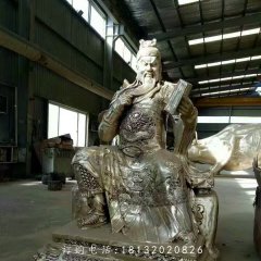 讀春秋關(guān)公雕塑，鑄銅人物雕塑