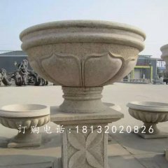 公園花盆雕塑，景觀花盆石雕
