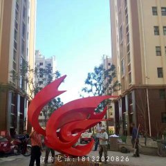 不銹鋼飛翔雕塑，小區(qū)景觀雕塑