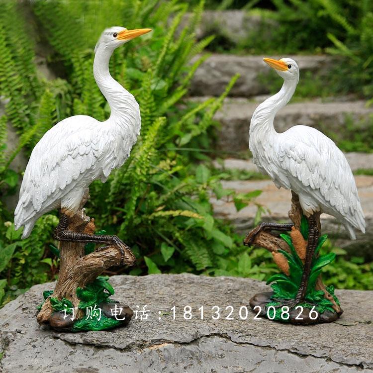 玻璃鋼白鷺雕塑,玻璃鋼仿真動物 (2)