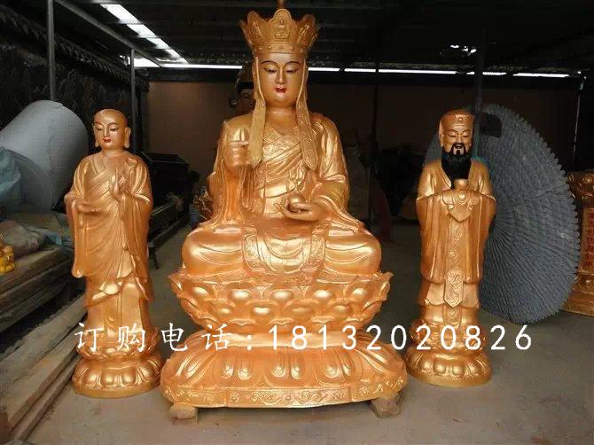 地藏王菩薩雕塑，玻璃鋼坐式佛像
