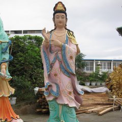 觀音菩薩雕塑，玻璃鋼彩繪佛像