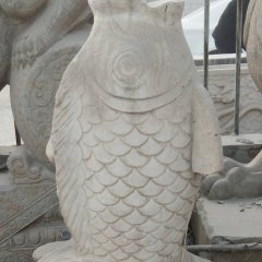 噴水魚石雕，公園噴泉石雕