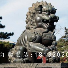 戲球獅銅雕，廣場青銅獅
