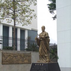 立式魯班雕塑，廣場古代名人銅雕