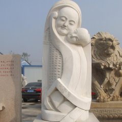 母子情石雕，公園抽象人物石雕