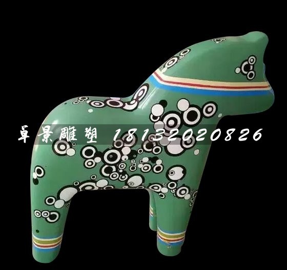 木馬雕塑,玻璃鋼卡通彩繪雕塑