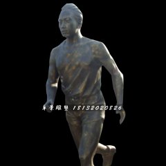 跑步銅雕，公園現(xiàn)代人物銅雕