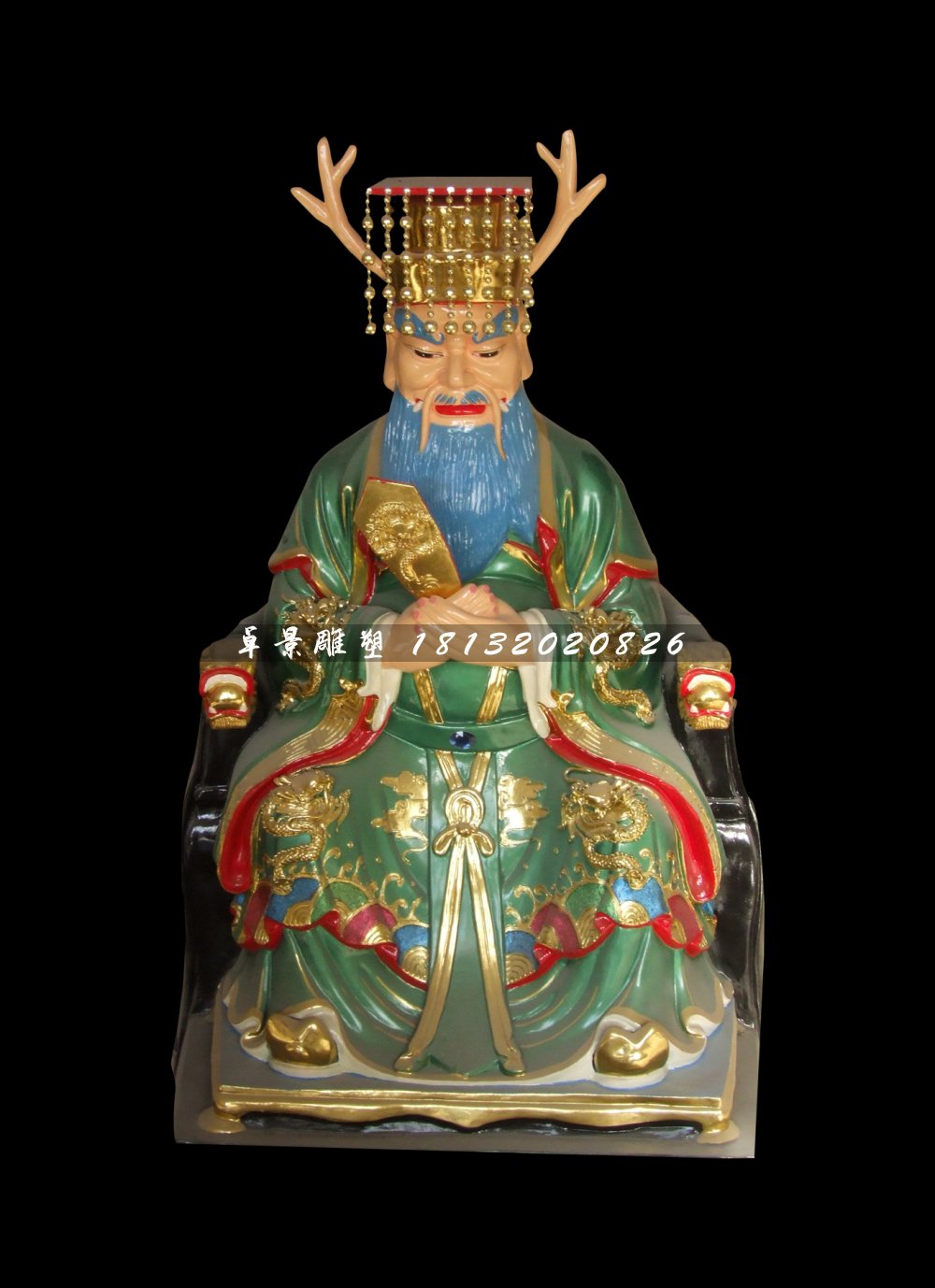 龍王雕塑,玻璃鋼彩繪神仙雕塑