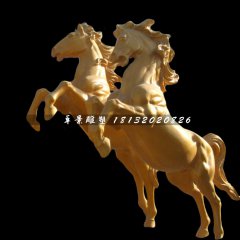 廣場立馬雕塑，玻璃鋼仿銅馬雕塑