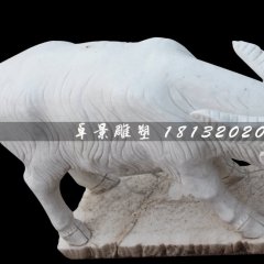 山羊石雕，大理石山羊雕塑