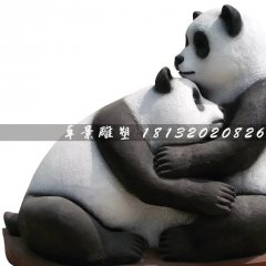 玻璃鋼熊貓雕塑，玻璃鋼動(dòng)物雕塑