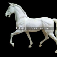廣場白馬雕塑，玻璃鋼動物雕塑