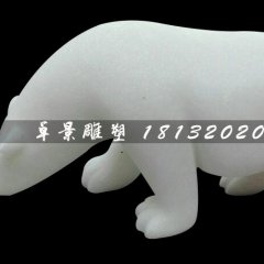 玻璃鋼動物雕塑，仿真北極熊雕塑