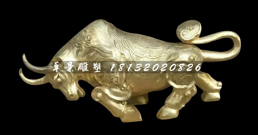 拓荒牛銅雕，鑄銅動(dòng)物雕塑