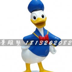 唐老鴨與米老鼠雕塑，玻璃鋼卡通雕塑