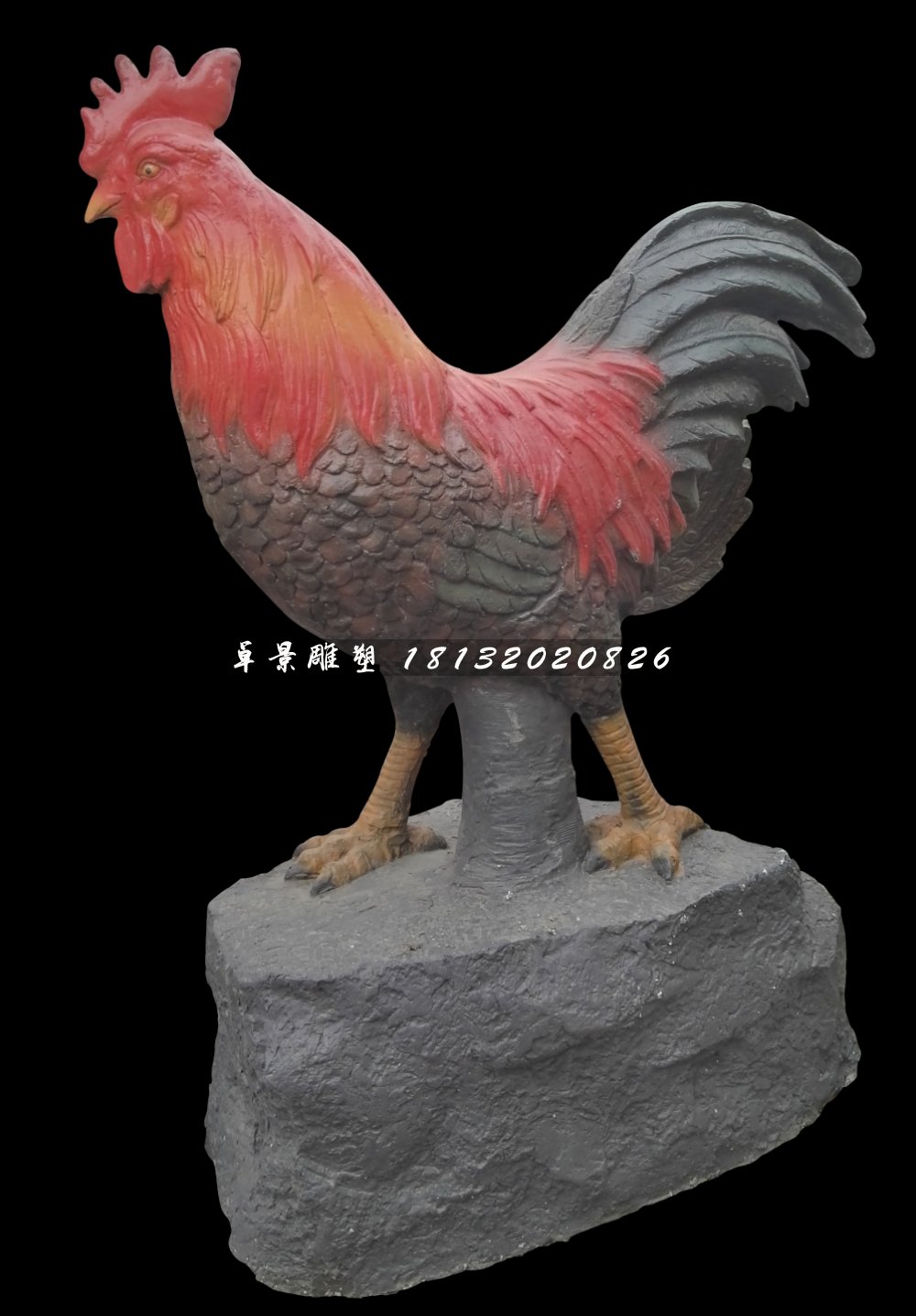 玻璃鋼公雞雕塑，仿真動(dòng)物雕塑 (1)