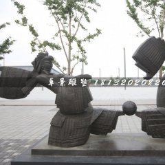 皮影戲銅雕，公園小品銅雕