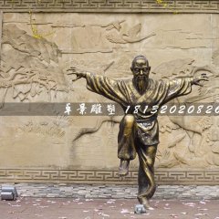 金雞獨立銅雕，練功銅雕